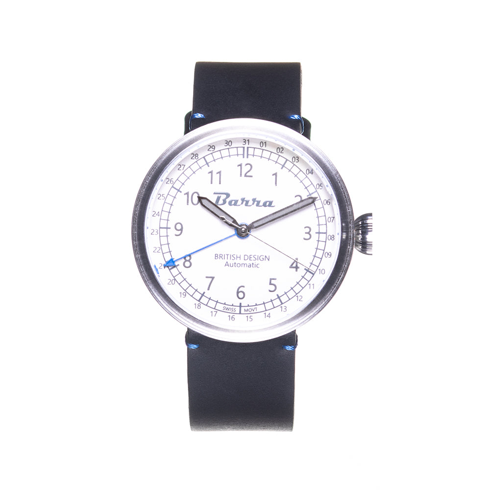 MM677 White Pointer Date Wristwatch