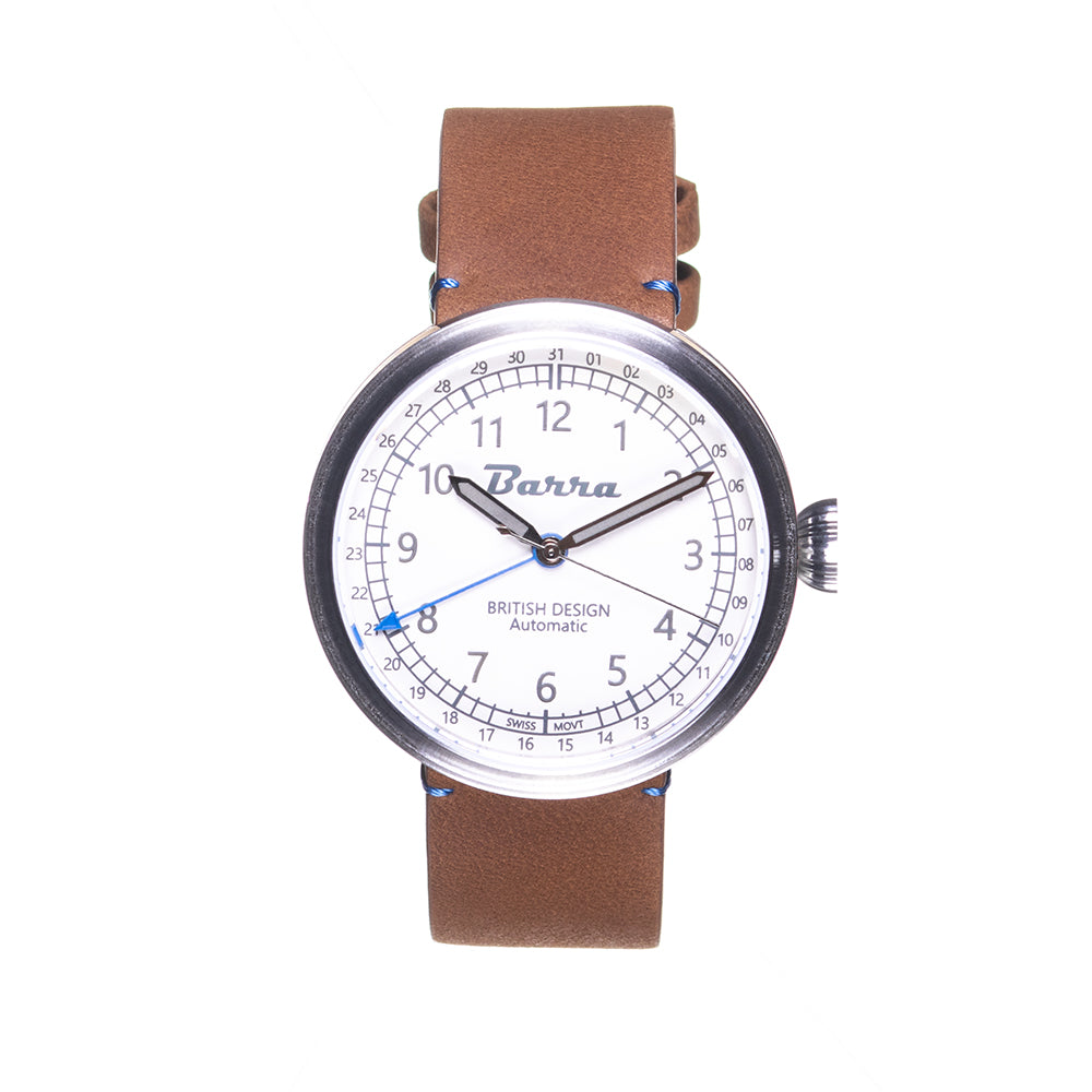 MM677 White Pointer Date Wristwatch